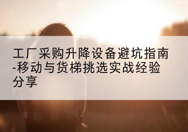 贺州移动式升降机怎么选-工厂采购升降设备避坑指南-移动与货梯挑选实战经验分享